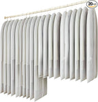 20 Pack Combo Size Clear Garment Bags for Hanging Clothes with Full Zipper for Closet Storage, Clothes Cover For Hanging, Wardrobe Bags for Hanging Clothes.(120 x 60CM x 10P, 100 x 60CM x 10P)