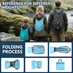 15L Hiking Backpack - Small Lightweight Packable Daypack Travel Outdoor Foldable Shoulder Bag Camping Hiking Backpack for Women Men - Blue
