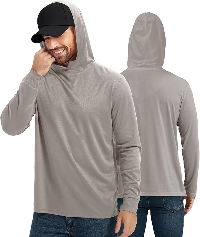ProtectX High Visibility Sun Protection Lightweight Long Sleeve Hoodie, UPF 50+ Quick-Dry, SPF UV Shirt, Active Wear