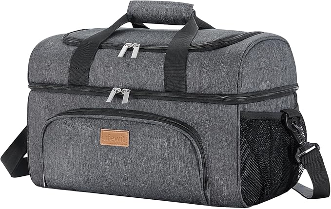 Lifewit Insulated Cooler Bag, 32/48 Can Large Leakproof Beach Cooler, Lightweight Portable Double Layer Soft-Sided Travel Ice Chest for Camping, Kayaking, Road Trips, Grocery Shopping