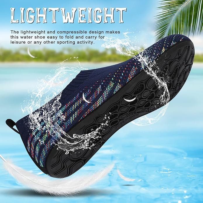 ANLUKE Womens Mens Water Shoes Barefoot Quick-Dry Aqua Socks for Beach Swim Surf Water Sport