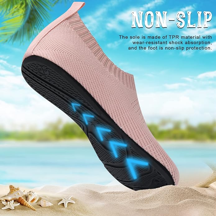 ANLUKE Womens Mens Water Shoes Barefoot Quick-Dry Aqua Socks for Beach Swim Surf Water Sport