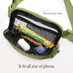 ODODOS Unisex Mini Belt Bag with Adjustable Strap Small Fanny Pack for Workout Running Traveling Hiking, Olive