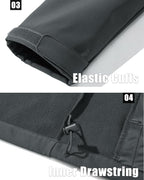 MAGCOMSEN Men's Fleece Lined Softshell Jacket Waterproof Windbreaker Rain Jacket for Tactical Hiking