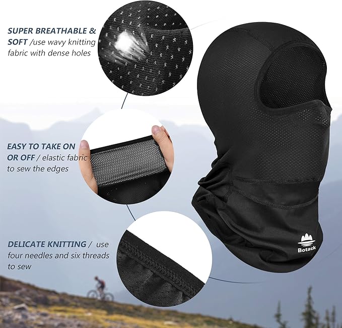 Balaclava Face Mask Sun UV Protection Breathable Full Head Mask for Men Women Skiing Cycling