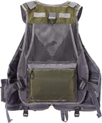 BASSDASH Strap Fishing Vest Adjustable for Men and Women, for Fly Bass Fishing and Outdoor Activities