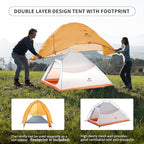 Naturehike Cloud-Up 2 Person Tent Lightweight Backpacking Tent with Footprint - Free Standing Ultralight Camping Hiking Backpack Tents Two Person Tent