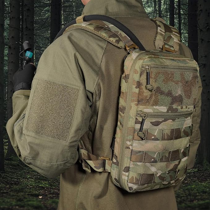 PETAC GEAR Tactical Molle Hydration Pack for 1.5L - Lightweight Water Reservoir Bag for Molle Vest Backpack, for Hiking, Hunting