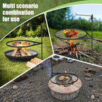 Mangoct Fire Pit Grill Grate-Camp Fire Grilling Grate-Fire Pit Cooking Grate-Portable Open-Flame Camping Grill For Outdoor Cooking