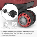 Traveler's Choice Maxporter II Polycarbonate Hardside Trunk with Spinner Wheels, Red, 31-Inch Large Trunk