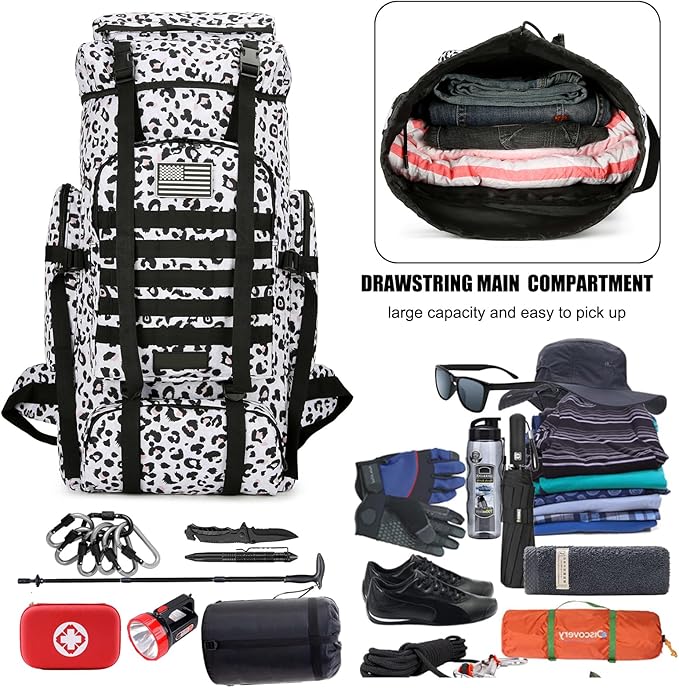 Hiking Backpack for Men 70L/100L Camping Backpack Military Rucksack Molle 3 Days Assault Pack for Climbing