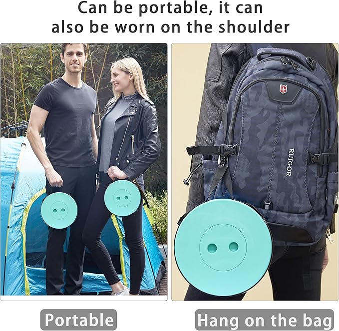 ALEVMOOM Upgraded Folding Stool with Cushion,Portable Collapsible Retractable Stool,Outdoor Chair,Yet More Sturdy Load Capacity 440lbs for Camping Garden Fishing Hiking BBQ with Carry Bag