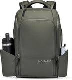NOMATIC 14L Travel Pack - Water Resistant Laptop Bag - TSA-Ready Expandable Backpack (Olive)
