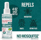 No Mosquitoz Botanical Insect Repellent, DEET-Free, Made with Natural Essential Oils, Non-Greasy Formula, Made in The USA, Woodsy Scent, 4 Ounce Spray Bottle