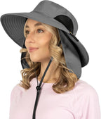 SUN CUBE Wide Brim Sun Hat Men Women, Fishing Hats Sun UV Protection, Mens Hiking Bucket Hat Safari Beach Boonie, UPF 50+
