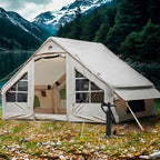 SHANQUAN Inflatable Tent with Pump,4-6 Person Instant Glamping Camping Tents House, Easy Setup Blow Up Family Tents for 4 Seasons Waterproof Inflatable Tent for Camping with Mesh Windows.