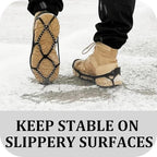 Walk Traction Cleats Ice Snow Grips Crampons for Boots and Shoes - Anti-Slip Portable Flexible Footwear for Running on Snow and Ice