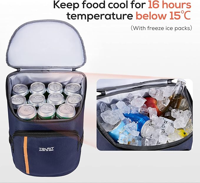 TOURIT Cooler Backpack 30 Cans Lightweight Insulated Backpack Cooler Leak-Proof for Men and Women