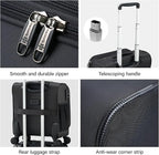 Hanke 16 Inch Underseat Carry On Luggage with Wheels Small Suitcase Softside Luggage Bags for Travel Lightweight Suitcases with Wheels Travel Luggage Personal Item for Men and Women(Dark Gray)