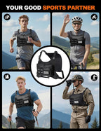 Chest Bag for Men with Expandable Accordion Structure, Running Vest for Outdoors, Chest Pack for Cycling, Hiking