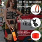 Farsea Insulated Water Bottle With Paracord Handle, Protective Silicone Boot and 2 Lids (Straw Lid & Spout Lid), Stainless Steel Water Bottle Wide Mouth, Double Wall Sweat-Proof BPA-Free, 40 oz