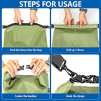 30L Waterproof Dry Bag with 20L Detachable Cooler, Dry Bag Cooler Backpack with Phone Pocket and Bottle Pouch, Suitable for Kayaking, Boating, Camping and Water Activities