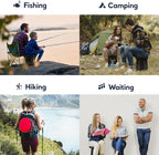 2025 Upgraded Collapsible Stool, Portable Folding Stool Max 620lb, Height Adjustable Retractable Telescopic Seat, Travel Chair, Foldable Camping Seat or Footrest Gift for Outdoors