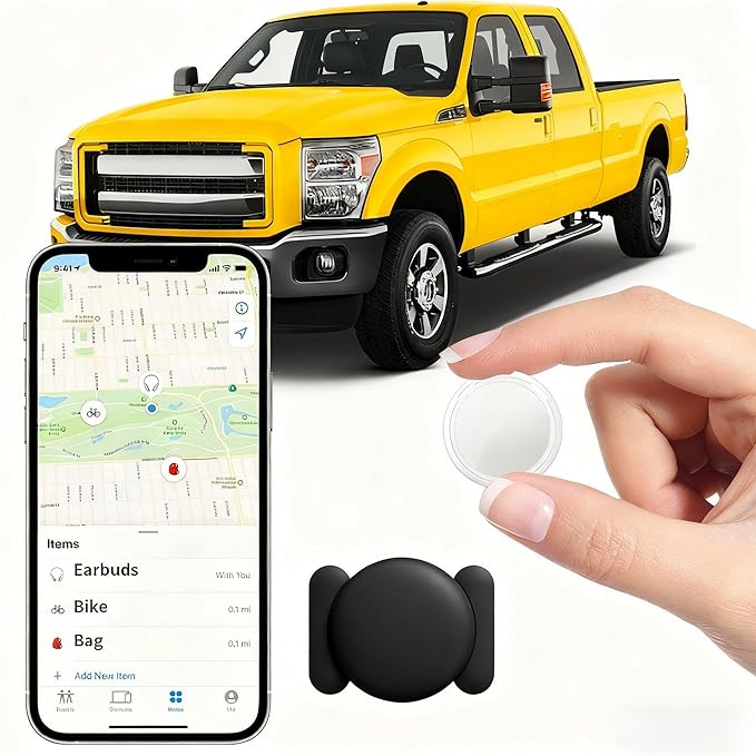 No Subscription GPS Tracker for Vehicles Work with Find My (iOS Only) Magnetic Case Real-Time Location Mini Item Finder Global Coverage Hidden Car Tracking Device SIM Card Required or No Monthly Fee