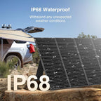 MARBERO 200W Portable Solar Panel for Power Station & DC Devices 200 Watt Foldable Solar Charger >23% High Efficiency IP68 Waterproof Compatible with Solar Generator for Camping RV Outdoor Cloudy