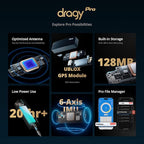 All New dragy Pro - Professional GPS Performance Meter, up to 25Hz GPS Laptimer, with Built-in Memory & 6-Axis IMU Motion Sensor | Includes dragy Mount for Easy Installation