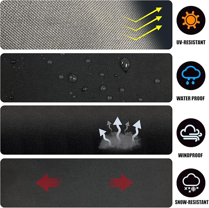 ZBXFCSH Heavy Duty Full-Length Grill Cover Fits Camp Chef Patio Cover DLX 24", SmokePro 24", PG24, PG24B, PG24LS, PG24S, PG24SE, PG24LTD,PG24WWS, PG24WWSS, Black