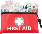 Mini First Aid Kit for Minor Cuts, Scrapes, Sprains, Burns, 194Pcs Portable Compact First Aid Kit for Home, Car, Travel, Camping and Outdoor Emergencies, Small Size Trauma Kits