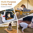 Kingcamp Comfort X 5 XXL Wide Perforated Memory Foam Cot Mattress, Portable Roll Up Camping Mattress Sleeping Pad, Twin Sleeping Mat with Roll Helper for Cot Mat Travel Tuck Tent Floor Guest Sleepover