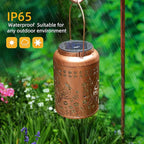 2Pack Cardinal Solar Lanterns Outdoor Waterproof Garden Decor Gifts for Women Mom Grandma Hanging Solar Lights Metal Christmas Gifts Decorative Lantern for Yard, Patio, Lawn, Pathway, Landscape