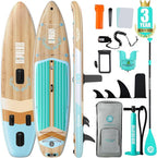 Niphean (Extra Large) Inflatable Paddle Board, SUP for 2+1 People/Family, Stand Up Paddle Board with (Beginner Friendly) StabilTrac Fin, Waterproof Phone Pouch, Paddle Boards for Adults, Gift Ideas