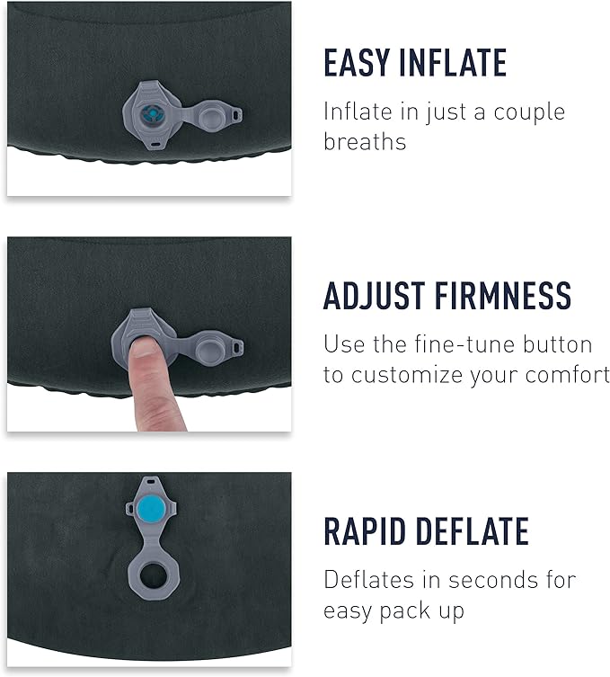 Sea to Summit Aeros Ultralight Inflatable Camping and Travel Pillow, Large (17.3 x 12.6), Sea Foam