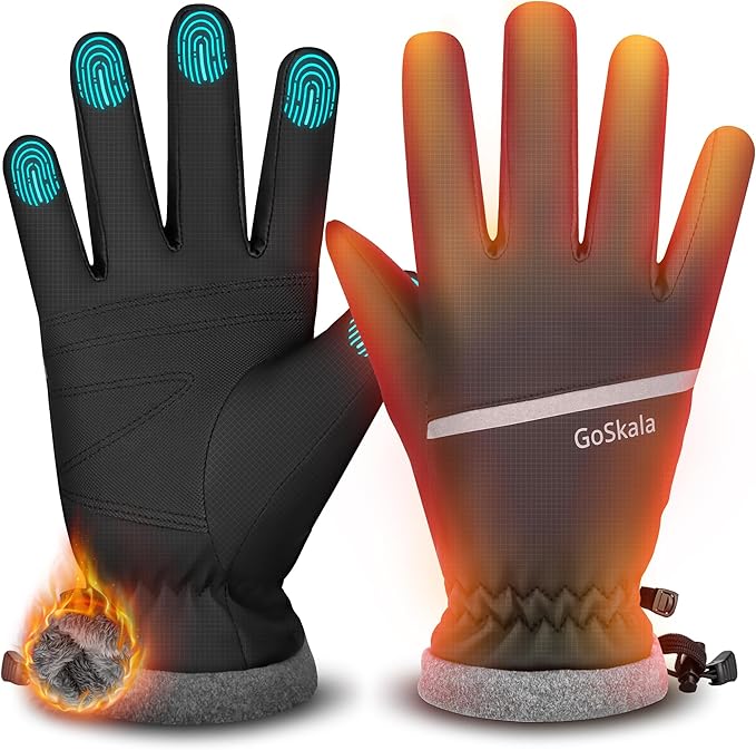 Winter Gloves Men Women,Waterproof Windproof Touchscreen Thermal for Cold Weather Outdoor Running Cycling Hiking
