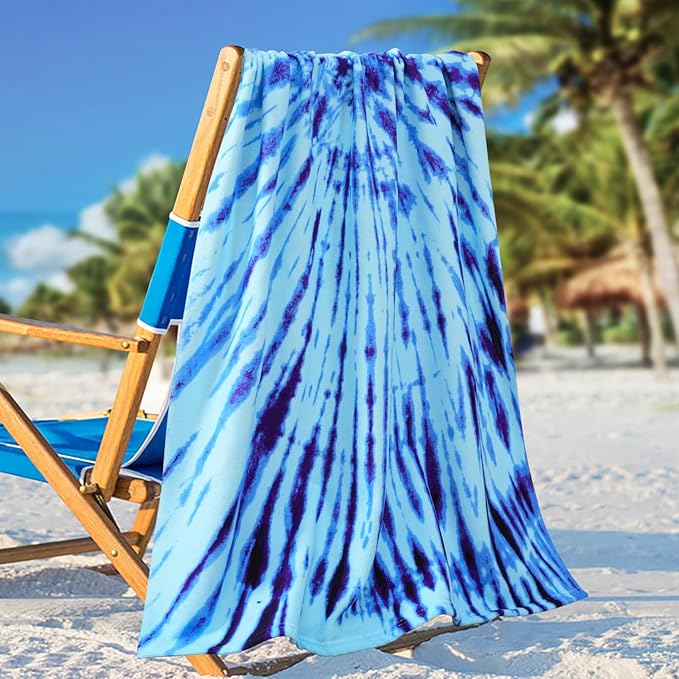 2 Packs Oversized Beach Towels Set 36 x 72 in Boho Extra Large Soft Big XL Clearance Swim Pool Towel Bulk for Adults Women Men Essentials Cruise Accessories Must Haves Vacation Stuff Necessities