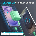 45W Super Fast Charger USB C Android Phone Type C Charger Fast Charging Block with 6.6FT Cord for Samsung Galaxy S26/S26 Ultra/S26+/S25 Ultra/S25/S24 Ultra/S24/S23 Ultra/S22/S21/S20/Note 10, Green