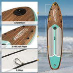 Inflatable Paddle Boards for Adults and Youth, 11'x33 Wood Grain Stand Up Paddle Board with SUP Accessories, Portable Inflatable Paddleboard for All Skill Levels,Blow Up Paddle Board as Present