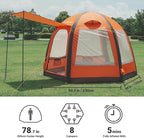 Large Auto Inflatable Tent House with Pump, 2-6 Person Easy Setup Waterproof Oxford, Extra Large Canopy Inflatable Tent House, UV UPF50+