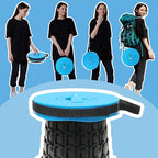 ALEVMOOM 18" Collapsible Stool, 800lbs Max Weight, Heavy Duty Portable Retractable Folding Telescoping Foldable Camping Stool for Adults Outdoor Fishing Travel BBQ (Blue)