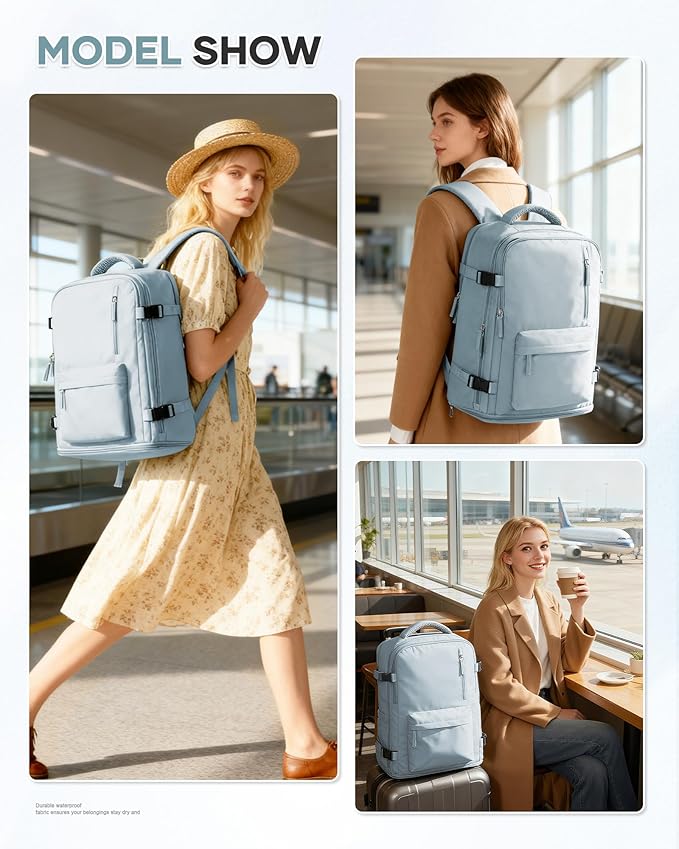 Large Travel Backpack Carry on Flight Approved Airplanes Laptop Work Business Weekender Bag Personal item backpack Backpack for Women Men Mochila de Viaje
