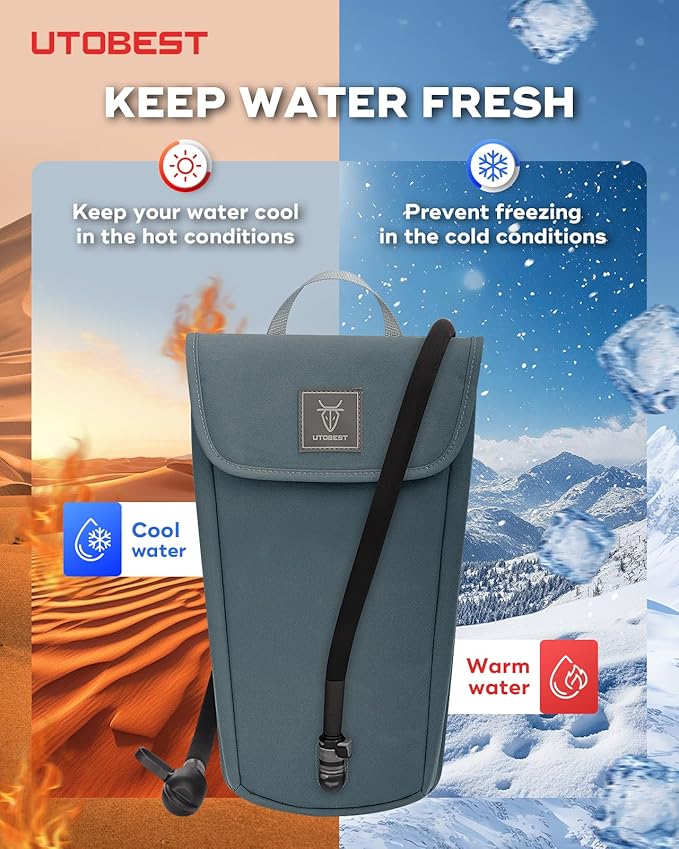 UTOBEST Insulated Insulation Bag, Fits 2L&3L Hydration Water Bladders, Lightweight & Water Resistant, Bladder is NOT Included