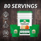 80 Serving Breakfast, Lunch & Dinner Bucket | Premium Emergency Food Supply | Survival Food 25 Year Shelf Life | Camping Food, Backpacking Meals, Prepper Supplies | Valley Food Storage Packaged in USA