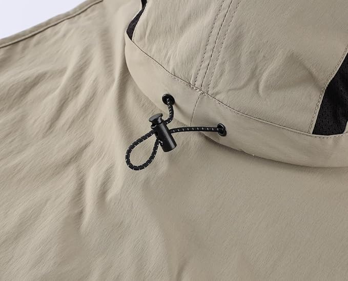 Home Prefer UPF 50+ Sun Hats for Men Women Wide Brim Fishing Hat with Neck Flap UV Protection Sunblock Safari Bucket Hat