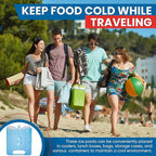 Reusable Jumbo Ice Pack - Long Lasting - Perfect for Keeping Food Or Beverages Cold, Coolers, Camping, Beach Coolers, Hiking & More, Clear Blue
