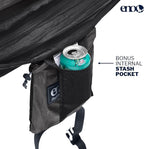 ENO DoubleNest Hammock - Lightweight, Portable, 1 to 2 Person Hammock - for Camping, Hiking, Backpacking, Travel, a Festival, or The Beach - Charcoal/Black