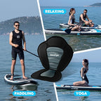 InnoExpo Inflatable Stand Up Paddle Boards with Premium Accessories, Wide Stable SUP Paddle Board Design, Non-Slip Comfort Deck for Youth & Adults