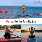 Abahub Inflatable SUP, Wide 10'6" x 31"/34" x 10'6" iSUP, Blue Standup Paddleboard with Adjustable SUP Kayak Paddle, for Yoga, Paddle Board, Kayaking, Surf, Canoe, Fishing